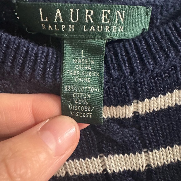 Ralph Lauren women’s blue sweater size large - Picture 6 of 7